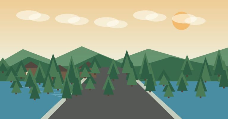 Scenic resort-side road representing the Geneva Sonnenblick Commons loop.