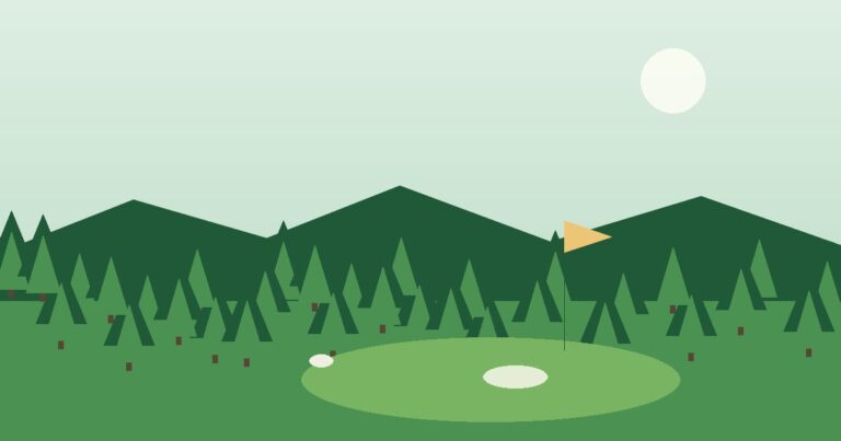 Wooded Missouri golf course scene for an Innsbrook golf clinic.